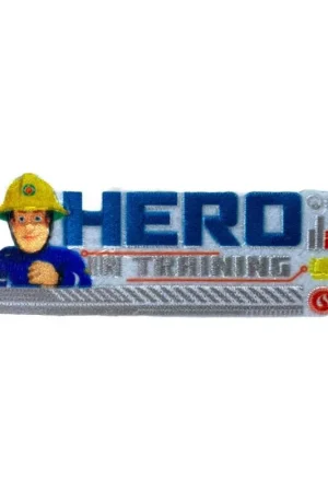 Compra Oggi Stesso Applicazione Termoadesiva Adesiva Sam il Pompiere Personaggio Cartone Animato Patch Ricamo 7x3 Cm