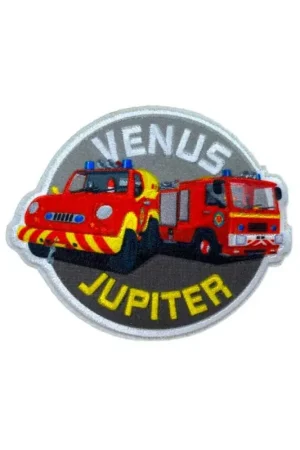 Applicazione Termoadesiva Adesiva Sam il Pompiere Personaggio Cartone Animato Patch Ricamo 7x6 Cm Bestseller