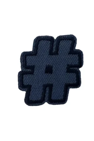 Direttamente Dal Produttore Applicazione Termoadesiva Adesiva Patch Ricamo Hashtag 3 Cm