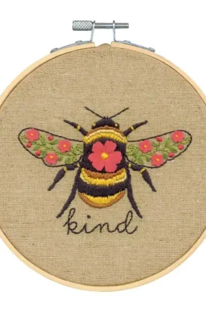 Kit di ricamo con telaio - Bee Kind - Dimensions Quantità Limitata
