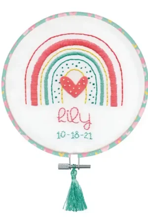 Consegna Rapida Kit di ricamo con telaio - Atto di nascita - Dimensions