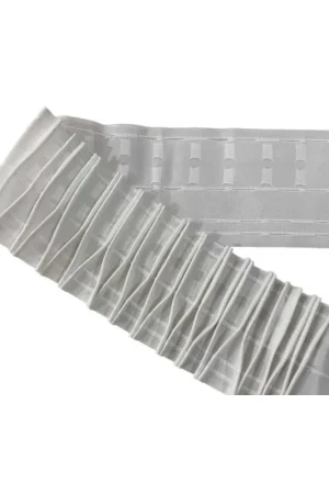 Arricciatenda Nastro Riloga 2 Tasche 4 Fili Bianco Alto 10 Cm Must-Have