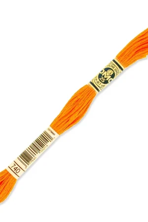 Non Perdere Fil à broder DMC Mouliné Spécial 117 MC Orange (740) x8m