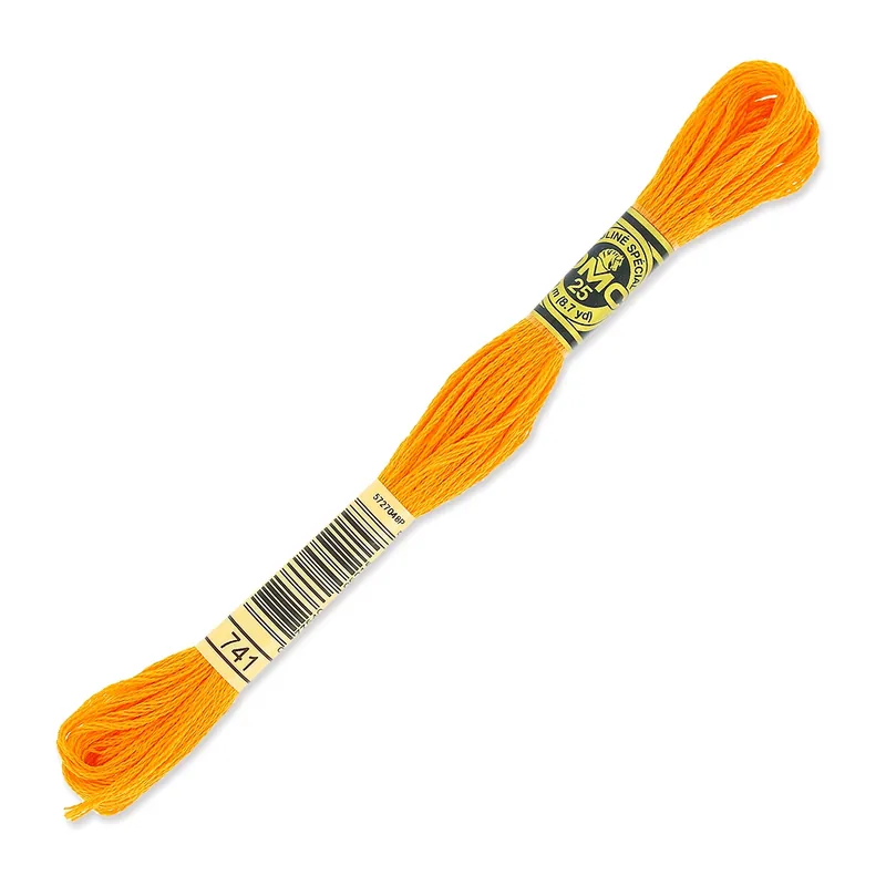 Offerta Limitata Fil à broder DMC Mouliné Spécial 117 MC Orange Clair (741) x8m
