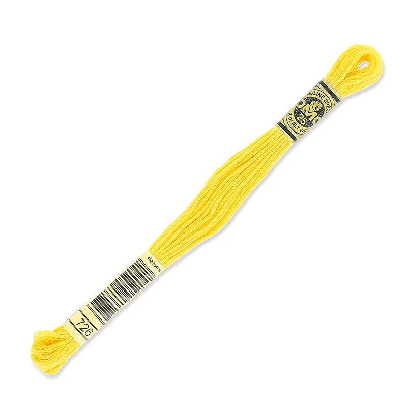 Fil à broder DMC Mouliné Spécial 117 MC Jaune Soleil (726) x8m Subito Disponibile