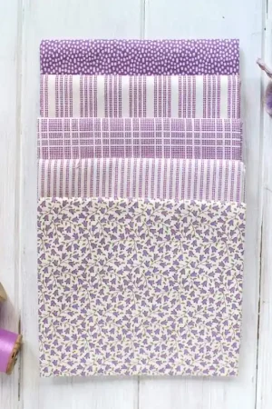Nuova Collezione Tilda, Bundle 5 Fat Quarter Viola 50 x 55 cm