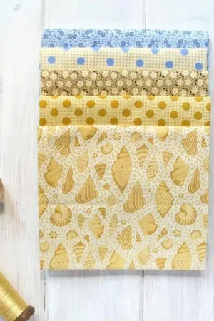 Tilda, Bundle 5 Fat Quarter Giallo e Blu 50 x 55 cm Più Venduto