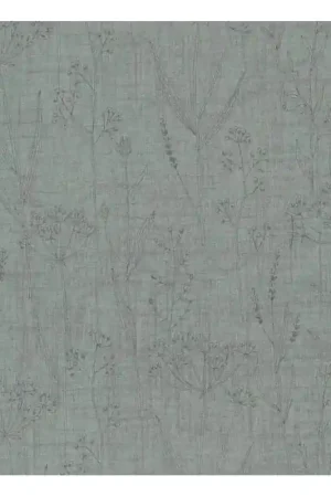 27th Centenary Collection by Yoko Saito, Tessuto Azzurro con Disegno Fiori Prezzo Scontato