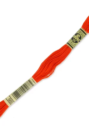 Ultime Pezzi Fil à broder DMC Mouliné Spécial 117 MC Rouge (666) x8m