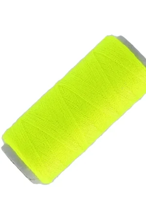 Bobine de fil imitation coton pour réaliser ses pompons Jaune Fluo x120m Bestseller
