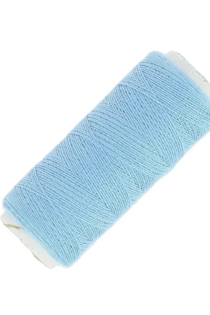 Prezzo Basso Bobine de fil imitation coton pour réaliser ses pompons Bleu Ciel x120m