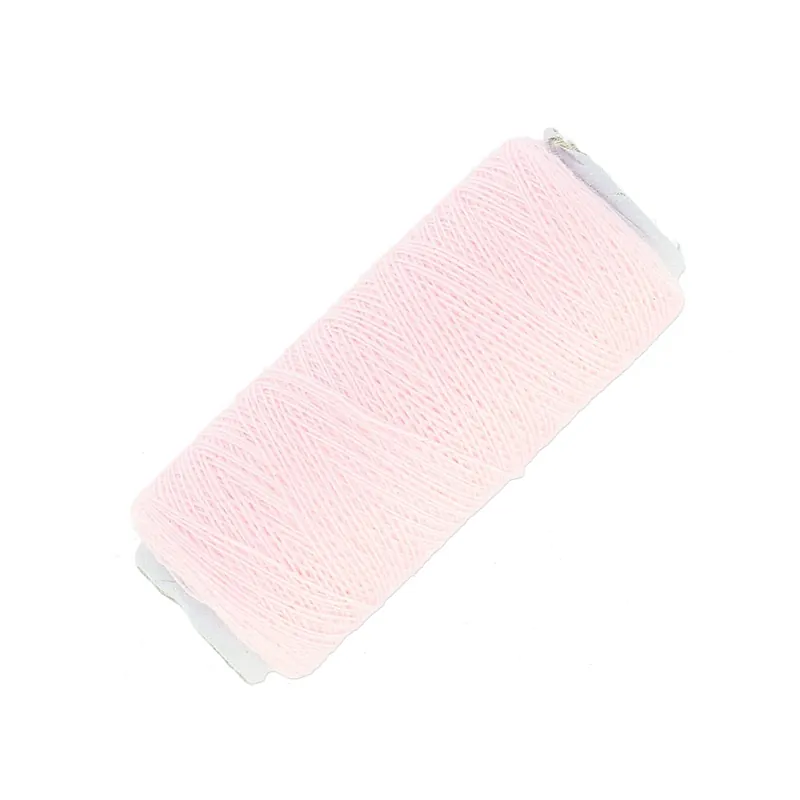 Bobine de fil imitation coton pour réaliser ses pompons Rose Poudré x120m Esclusivo