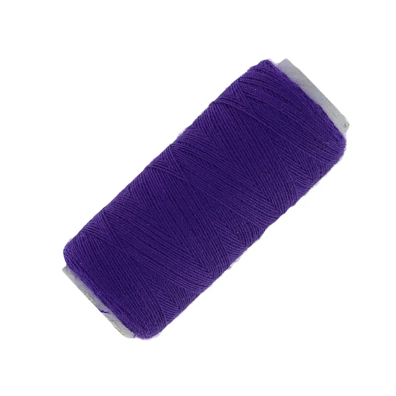 Spedito Oggi Bobine de fil imitation coton pour réaliser ses pompons Purple x120m