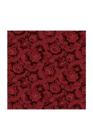 Di Tendenza Henry Glass Right As Rain by Kim Diehl, Tessuto Rosso con Disegno Foulard