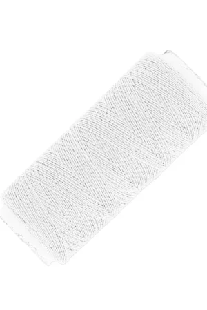 Bobine de fil imitation coton pour réaliser ses pompons Blanc x120m Economico