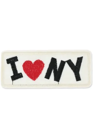 Ecusson Thermocollant Message I love New York 90x38 mm Noir/Rouge/Ivoire x1 Promozione Esclusiva