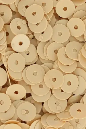 Offerta Lampo Sequins en plastique  imitation perles Heishi 6 mm Beige x50g