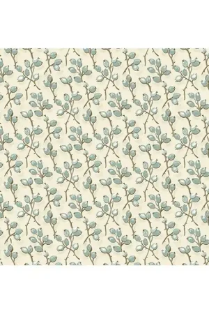 A Buon Prezzo Bluebird by Edyta Sitar Solstice Buds, Tessuto Pannaa con Piccoli Bacche Azzurre