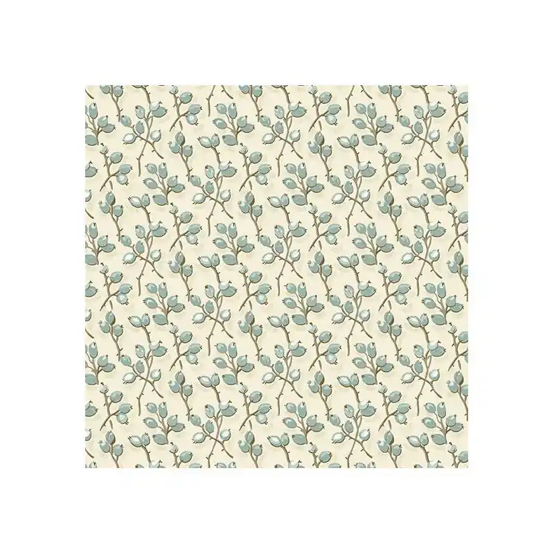 A Buon Prezzo Bluebird by Edyta Sitar Solstice Buds, Tessuto Pannaa con Piccoli Bacche Azzurre