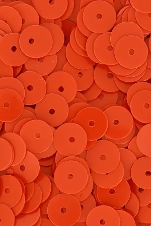 Più Venduto Sequins en plastique  imitation perles Heishi 6 mm Corail x50g