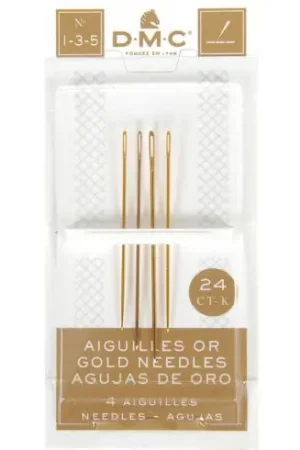 Aghi da ricamo - Aghi d'oro con arazzo a mano n°1-3-5 - DMC Offerta Limitata