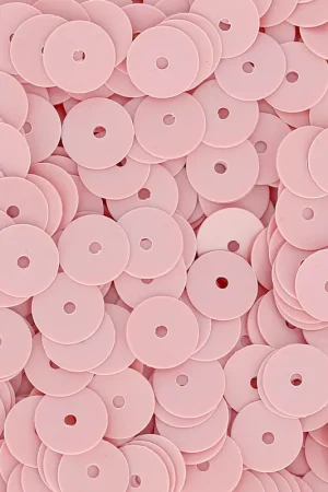 Sequins en plastique  imitation perles Heishi 6 mm Rose Vintage x50g Più Venduto