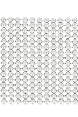 Professionale Maille résille en aluminium motif rond 45 mm argenté x50cm