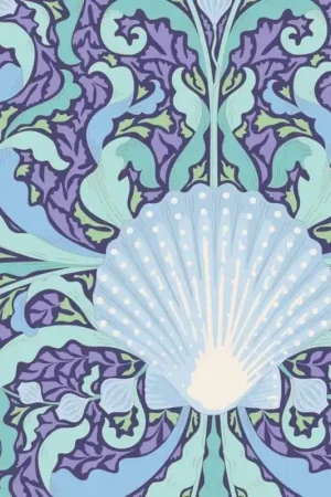 Promo Stagionale Tilda Cotton Beach Scallop Shell Blue, Tessuto Blu con Conchiglie