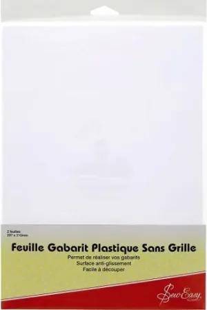 Ultimissimo Modello accessorio patchwork - 2 fogli sagoma  plastica senza griglia - Sew Easy