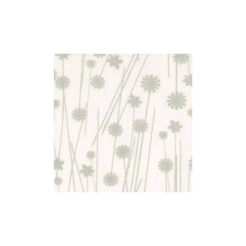 Affare Basic Palette, Tessuto per Retro Bianco con Fiori Grigi