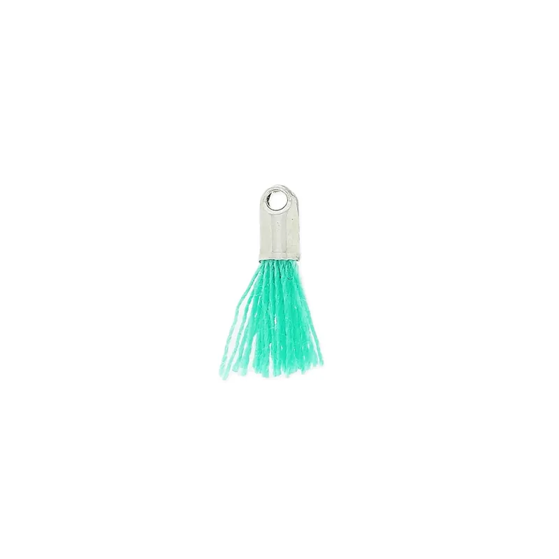 Ordina Subito Pompon imitation coton 10-14 mm Green Turquoise/rhodié