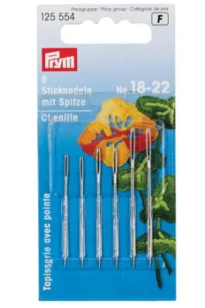 Solo Oggi Aghi da ricamo - Aghi da ricamo in ciniglia n°18 a 22 - Prym
