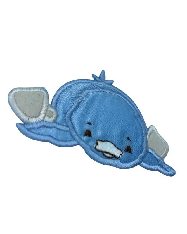 Compra Online Applicazione Termoadesiva Pulcino Tessuto Raso Lucido Ricamo 95x65 Mm