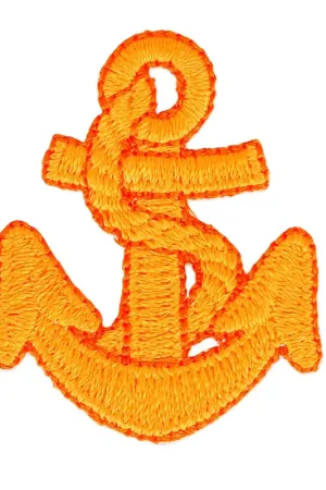 Ecusson Thermocollant Ancre 39 mm Orange Fluo x1 Nuova Collezione