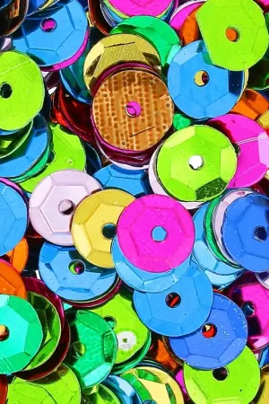 Non Perdere Assortiment de sequins  cups 6 mm Multicolore Métallisé x10g