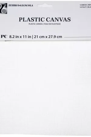 Feuilles Toiles Canevas Plastique à Broder et découper 21x27.9cm n°14 x2 Professionale