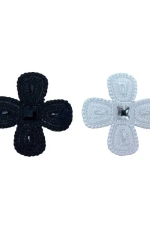 Applicazione Termoadesiva Patch Fiore Ricamo Perline Strass Centrale 6 Cm Prezzo Basso