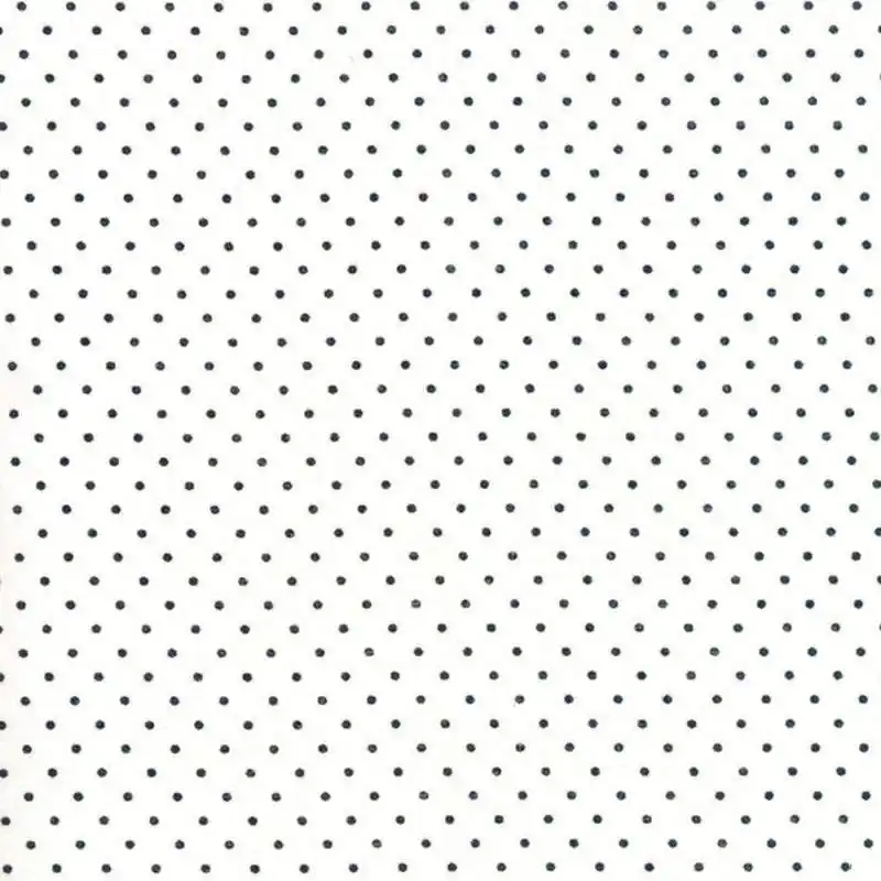 Direttamente Dal Produttore Moda Fabrics Essential Dots - Tessuto Bianco a Pois Neri