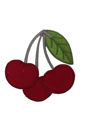 Applicazione Termoadesiva Patch Ricamo Ciliegia Rossa Cm 7 Offerta Del Giorno