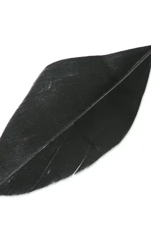 Plume 90 mm Noir/rhodié x1 Nuovo Arrivo