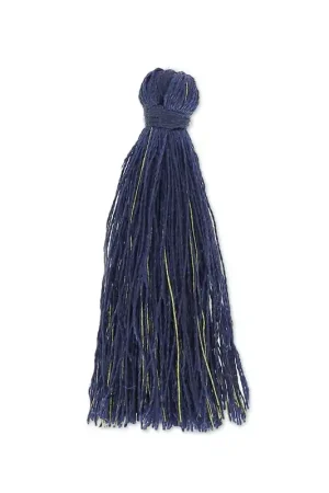 Pompon imitation soie 40 mm Doré/Bleu Marine x1 Must-Have