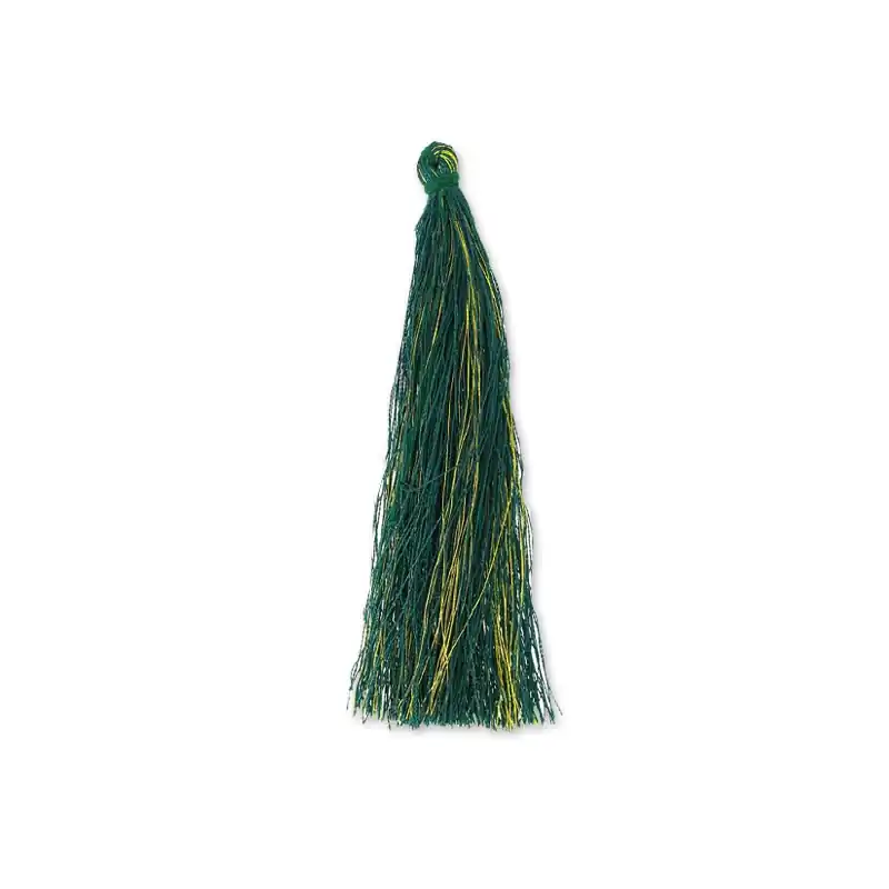 Compra Adesso Pompon imitation soie 95 mm Doré/Vert Sapin x1