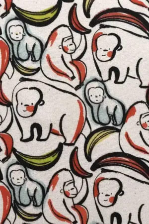 Tessuto Cotton Canvas Katia - Apes  Bananas Offerta Lampo