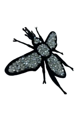 Applicazione Termoadesiva Patch Toppa Disegno Mosca Nero Strass Argento 10 Cm Acquista Ora