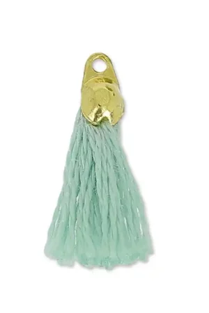 Pompon en coton 15 mm Mint/Doré HQ x1 Compra Online