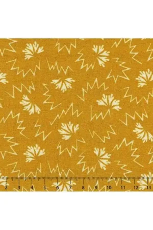 Pagamento Sicuro 26th Centenary Collection by Yoko Saito, Tessuto Giallo con Disegni Bianchi