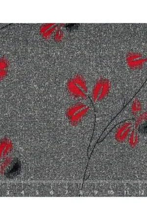 26th Centenary Collection by Yoko Saito, Tessuto Nero con Rami e Fiori Economico