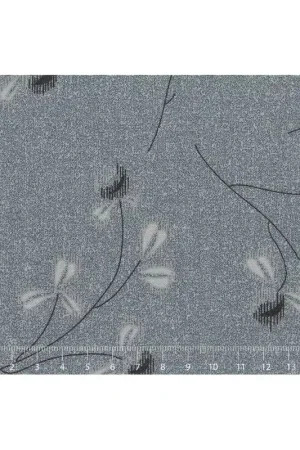 26th Centenary Collection by Yoko Saito, Tessuto Blu con Rami e Fiori Offerta Lampo