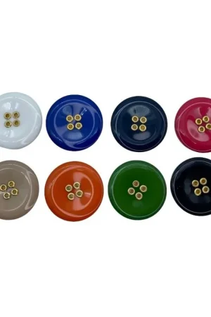 Spedizione Espresso Bottone Poliestere 4 Buchi Oro x Giacca 33 Mm