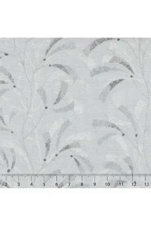 Ordina Subito 26th Centenary Collection by Yoko Saito, Tessuto Grigio Chiaro con Rami e Foglie